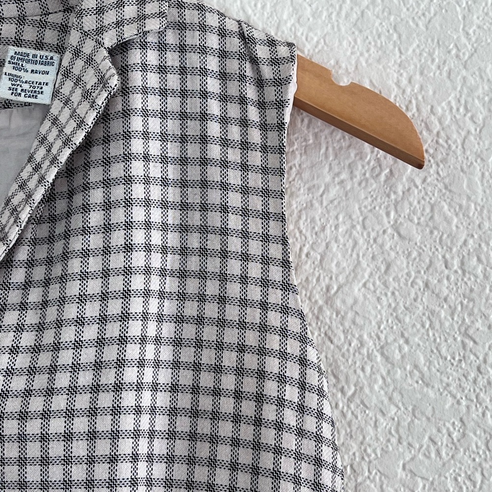 Loft | Vintage Ann Taylor plaid button front vest size 2P - Picture 5 of 9